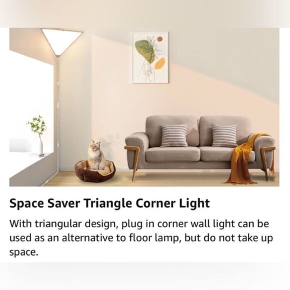 Set of two space saver triangle corner lights.  New in box - Picture 1 of 13